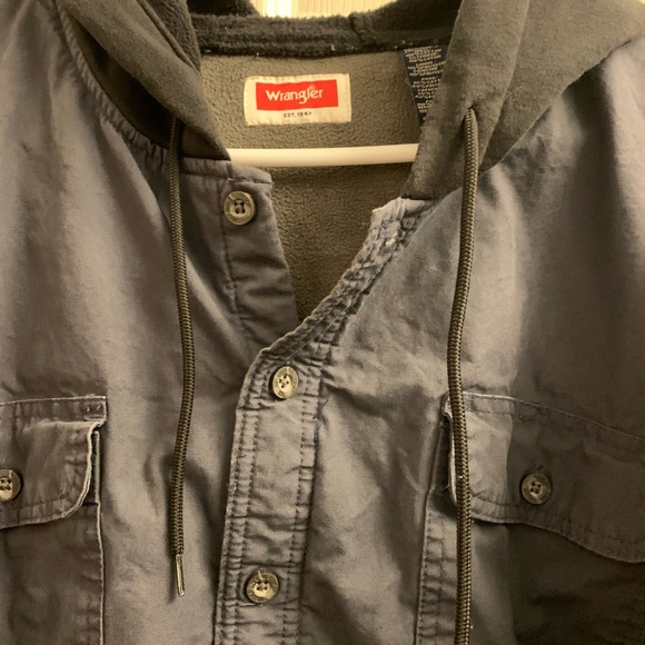 Big Men’s 4x Wrangler Jacket Navy Blue - Picture 3 of 8